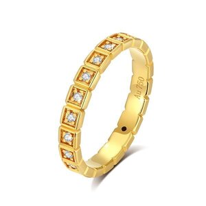 Gold 証明書付き、【18K Gold Ring】、モアッサナイト、米国サイズ7（日本の13、14号に相当）、最初の入札者様は開始価格で購入可能　aa_