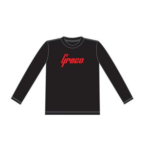 送料無料 新品 Greco Long Sleeve Classic Logo T-Shirt, Extra Large グレコ 長袖 Tシャツ メンズ XLサイズ 黒 ブラック コットン100%