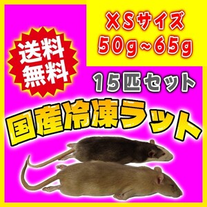 個包装 冷凍ラット15匹セット 50~65g