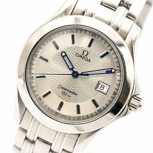 稼働 OMEGA seamaster オメガ シーマスター 2581.81 1501/823 QZ クオーツ デイト 3針 シルバー文字盤 腕時計 メンズ 0633220241001