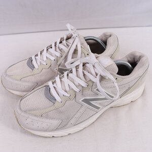 480 ニューバランス 29.0cm/New Balance グレー 灰色 黒 青 白 中古 古着 スニーカー レディース yy34