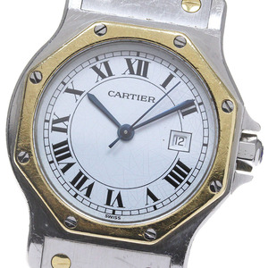 訳あり カルティエ CARTIER 81037288 サントスオクタゴンLM デイト 自動巻き メンズ 保証書付き_862541