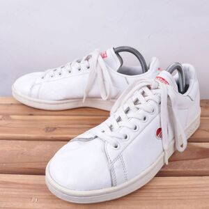 z4171 アディダス スタンスミス US8 1/2 25.5cm/白 ホワイト 赤 レッド ハート adidas STAN SMITH レディース スニーカー 中古