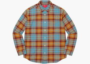 S 22AW Rust Supreme Plaid Flannel Shirt シュプリーム フランネル ネルシャツ 水色 ラスト タータンチェック box logo ボックスロゴ