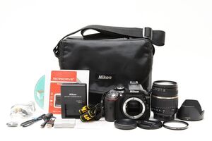 111524Y3 超美品　2694ショット ニコン D5300 18-200mmレンズキット/ダブルレンズ相当/Wi-Fi内蔵 /SD64/ガラスフィルム/純正バッグ