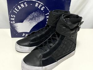 ☆【未使用/訳あり】 GAS FOOTWEAR ハイトップ レザースニーカー サイズUS6.5 EU37 UK4（日本サイズ23-24㎝？目安）参考上代12600円