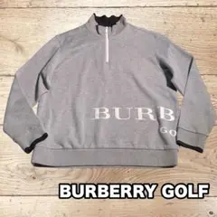 Burberry GOLF ハーフジップ スウェット Lサイズ ビッグロゴ