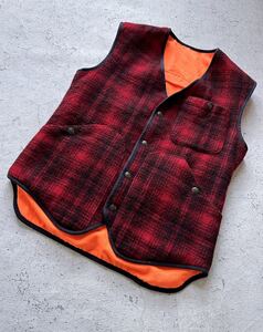 80s USA製 WOOLRICH OMBRE W-FACE VEST VINTAGE アメリカ製 ウールリッチ オンブレチェック リバーシブル ウールベスト ビンテージ