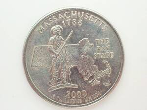 The 50 State Quarters(アメリカ合衆国50州25セント硬貨 2000年発行)　マサセッチュー州(1788年設立)/Ｋ1103-1