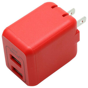 【5個セット】BAUT PREMIUM USB2ポートAC4.8A RD BAC2U48RDX5