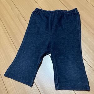 美品　ミキハウス　紺色ストレッチパンツ（70-80）