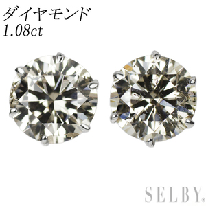 Pt900 ダイヤモンド ピアス 1.08ct 出品2週目 SELBY