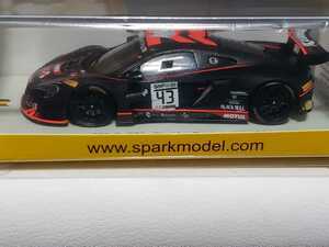 新品 1/43 スパーク SPARK マクラーレン 650 S GT3 No.43 24H SPA 2017 Strakka D. Fumanelli - J. Kane