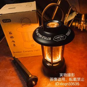 超激レア 灯油ランタン風 LEDランタン 吊り下げ ライトランプ IPX6防水 充電式 2000mAh三脚付 アウトドア 野外登山 8×8×12cm 160g