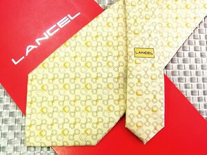 ♪33512C♪良品【金具 柄】ランセル【LANCEL】ネクタイ