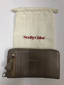 【激安】SEE BY CHLOE　シーバイクロエ　ラウンドファスナー　長財布　中古