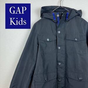 GAP kids ギャップキッズ　マウンテンパーカー　ブラック　130 ナイロン　防寒　冬物　裏地フリース　ボーイズ　キッズ