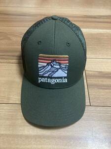 patagonia パタゴニア　p6 トラッカーハット　トラッカーキャップ　キャップ 帽子 メッシュキャップ モスグリーン　フリーサイズ