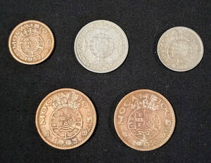 セール！vintage coin ポルトガル領 モザンピーク硬貨 ５ 枚セット