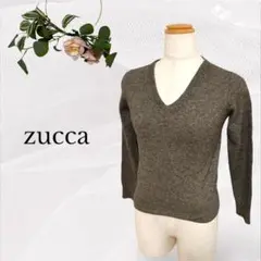 zucca ズッカ ウール シルク カシミヤ 高級Vネックニット 肌触り抜群 M