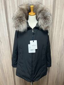 XLサイズ【未使用】MONCLER BLAVET ブラベット Fox fur TG3　ブラック色　黒色　正規品　◆定価36万円◆　大人気フォックスファー