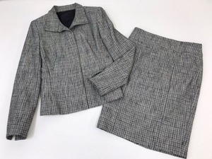 968　レディース　【　UNTITLEDワールド　】　セットアップスーツ　/　ジャケット・スカート　サイズ:２　 色：白黒