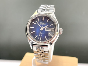 SEIKO AUTOMATIC 自動巻き 17石 3針 純正ベルト 腕時計 2206-0510 ブルー文字盤 ジャンク 札幌市手稲区