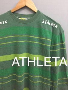 アスレタ ATHLETA サッカー 長袖 カットソー メンズ グリーン Lサイズ !★&