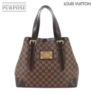 新品同様 ルイ ヴィトン LOUIS VUITTON ダミエ ハムステッド MM トート バッグ エベヌ ブラウン N51204 Hampstead MM 90213167