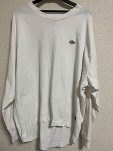 Dickies Tシャツ　長袖　白　オーバーサイズ　F SIZE　ディッキーズ