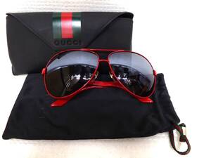 GUCCI グッチ ティアドロップ サングラス 1951/S 75XCN 63ロ11 135 レッド 定形外郵便全国一律450円 D2-MA