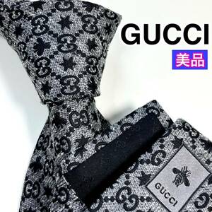 美品 GUCCI グッチ ネクタイ 蜂　Bee 星　GG柄　希少　現行