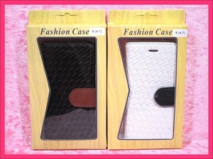 モバイルフォンケース Fashion Case ６・4.7インチ／iPhone 6対応／ブラック＋ホワイト＜２点＞