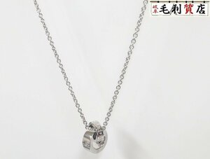 ブルガリ BVLGARI ブルガリブルガリ ネックレス 750WG 5Pダイヤ CL858098 ホワイトゴールド ユニセックス 【中古】 ジュエリー