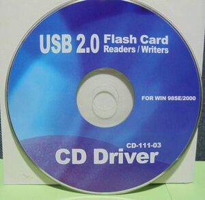 USB 2.0 Flash Card Readers/Writers FOR WIN 98SE/2000（ドライバーCD-ROM）