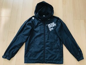 【良品】デサント MoveSport＊裏地付き＊フードジャケット＊黒＊JP-S