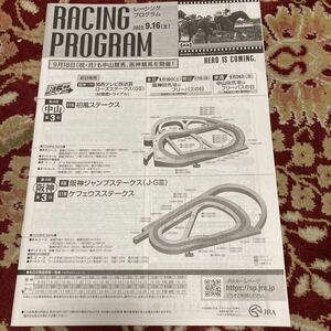 JRAレーシングプログラム2023.9.16(土)阪神ジャンプステークス(J・GⅢ)、初風ステークス、ケフェウスステークス