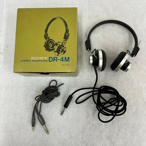 W344-O48-642 SONY ソニー DR-4M STEREO HEADPHONE ステレオ ヘッドフォン 音響機器 オーディオ バンド 箱付き ③