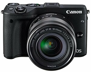 Canon ミラーレス一眼カメラ EOS M3 レンズキット(ブラック) EF-M18-55mm F(中古品)