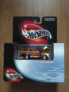 未開封 100% ホットウィール Hot Wheels 1948 Ford Woodyミニカー カスタムカー ホットロッド ワゴン USA ビンテージ アメ車 フォード