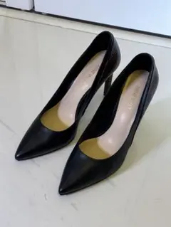 NINE WEST 黒 レザー ハイヒール 10cm