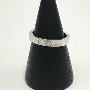 Cartier カルティエ Pt950 49 OK 5567 1P ダイヤ付き リング 9号 4.9g【CFAE9019】