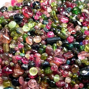 1円〜!!大量!!☆トルマリンアクセサリーパーツおまとめ1004.5ct☆n 約200.9g ルース 裸石 宝石 jewelry tourmaline beads color w5A81