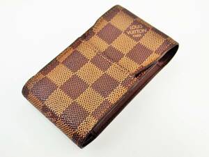 LOUIS VUITTON◆ルイヴィトン/エテュイ・シガレット_ダミエエベヌ/BRW/シガレットケース/Ｋ05114