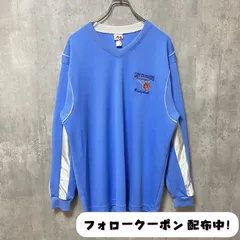 古着 used　長袖ワンポイント刺繍ゲームTシャツ　水色　バスケ　ビッグシルエット　オーバーサイズ