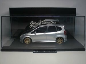 ▲超希少！Silver！世界限定！Stance Hunters 1/18 ホンダ Honda Fit Mugen Jazz Resin Model 新品 SH