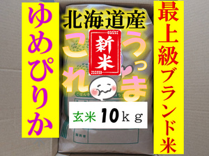 【送料無料】新米　ゆめぴりか　１等米　玄米10キロ　特A北海道米　令和6年産　農家直送 数量限定