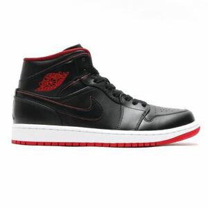 NIKE ナイキ エアジョーダン1 ミッド ブラック-ホワイト-ジムレッドJORDAN Mid