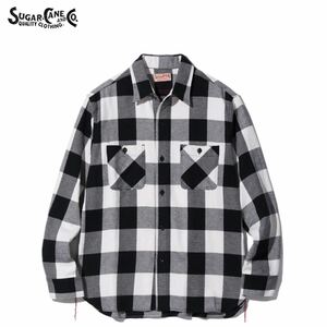 SUGAR CANE 105)OFFWHITE / SIZE XXL Lot.SC29147 “TWILL CHECK WORK SHIRT” シュガーケーン ネルシャツ ツイルチェックワークシャツ