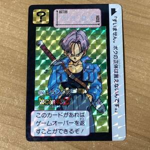 ドラゴンボールＺ 1991年 キラ カードダス NO374トランクス DRAGONBALL Z BANDAI 当時物 CR J62